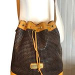 TED LAPIDUS Paris Leather Drawstring Bucket Tote Crossbody Strap Shoulder Bag Photo 1