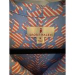 Sport Haley Golf Shirt Collar Vneck Size Medium Pink & Blue 3/4 Sleeve Pocket Photo 2