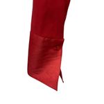 Samuel Dong Designer Women's Satin Ruffle Long Sleeve Jacket Sz XS Red Holiday Photo 6