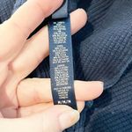 SKIMS Heavy Waffle Knit Cropped Full Zip Hoodie Jacket Navy Blue Medium Photo 3