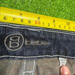 Bebe VtgY2K Womens 30 Low Rise Bootcut Flare Dark Wash Denim Rhinestones Bling Photo 7