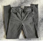 Madewell  9" High Rise Skinny Charcoal Wash Distressed Cut Off Jeans 28 | 6 Tall Photo 4