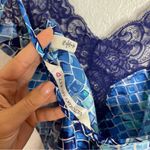 Victoria's Secret Vintage  Slip Dress Lingerie Nightgown Blue Lace Mermaid Medium Photo 4