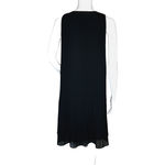 Loft  Dress Womens Small Black Pleated‎ Party Office Basic Neutral Minimalist Photo 3