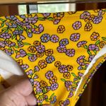 Billabong  Yellow Floral Low Rise Cheeky Bikini Bottom Size XL Photo 1