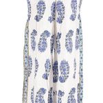 Nicole Miller  Linen White and Blue Paisley Trousers Photo 0