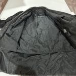 wilson's leather Vintage 80s Wilsons Black‎ Leather Paisley Print Long Sleeve Coat Size M Photo 5