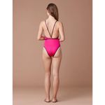 Diane Von Furstenberg  Sz Large Swimsuit Belted Cheeky One Piece Pink Barbiecore Photo 3