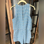 River Island chambray romper skort dress eyelet embroidered sleeveless denim Photo 5