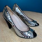 Marc by Marc Jacobs  Sequin Peep Toe Pumps Satin Heels EU 40/US 9 Photo 0