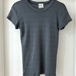 Michael Stars Gray Silver Metallic Shine Short Sleeve Tee, O/S Photo 0