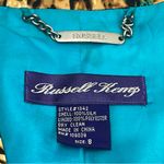 Russell Kemp Jacket Blazer Animal Leopard Print 100% Silk Vintage Size 8 80s Brown Photo 1