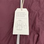 Style & Co Style Co Lightweight Packable Anorak Jacket Burgundy Drawstring Hood Zip Size 2 Photo 4