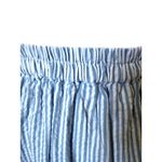 Vermont Country Store Blue Seersucker Stripe Midi Skirt Size Large Photo 3