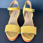 Lucky Brand | Yellow Suede Block Heel Sandals Sz 7 Photo 5