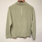Carolyn Taylor  Petite Mock Neck Quarter Zip Sweater Light Green Sz PS Pullover Photo 7