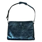 WILSONS LEATHER Pelle Studio Messenger Bag Satchel Black Italian Handbag Work Photo 1