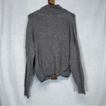 SheIn  Gray Cable Knit Long‎ Sleeve Quarter Zip Pullover Sweater Size S Photo 3