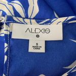 Alexis  Christopher John Rogers for Target Dress S Blue Floral Rope Belt Keyhole Photo 5