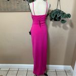 Sweetest Admirer Magenta Ruched Surplice Maxi Dress Pink Photo 5