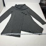 Ali Miles Blouse Women SZ Small Black White Cowl Neck Tunic Top Art To Wear Photo 5