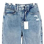 Good American NWT  Straight Leg  90s Icon Duster High Rise Cotton Jeans 0/25 Blue Photo 3