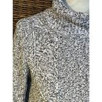 Gap  Black and White Cable Knit Turtleneck Sweater Size Small Photo 3