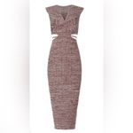 Self-portrait Pinot Space Dye Sleeveless Ribbed Cutout Midi Dress size Large Photo 8