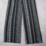 Joe Benbasset  Black Geometric Wide Leg Boho Pull On Trousers Pant L Large Photo 4