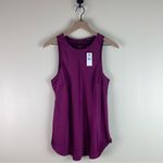 EXPRESS NEW  Satin Crew Neck Tank Size Large Berry Photo 2