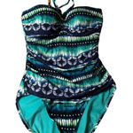Bleu By Rod Beattie Swimsuit Womens 4 Blue Sun Sea Sand Bandeau One‎ Piece NEW Photo 0