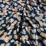 VEDA Dress Womens Medium Montana Orange Black Floral Printed Button Front Midi Photo 10