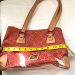 Liz Claiborne Y2K  Red Orange tan vintage shoulder hand bag purse. Photo 4