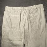 J Jill Pants Linen Stretch XL‎ White Cropped Pull On Slit Beach Resort Vacation Photo 8