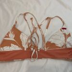 Roxy Printed Beach Classics Tiki Flying Flowers Scoop Bikini Top - Terra Cota - L Photo 10