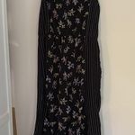 Wrapper Black Sleeveless Floral Striped Print Jumpsuit Pant Photo 6