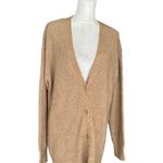 INC International Concepts Women's Sequined Long Button Up Cardigan Size L Tan Size L Photo 1
