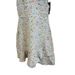 City Triangle Floral Halter Neck Skater Dress Back Zip Green Yellow Size 8 Photo 3