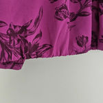 A New Day Purple Surplice Longsleeve Floral Blouse Photo 4