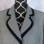 Kasper Separates Black White Abstract Geometric Single Breasted Blazer Size 14 Photo 5