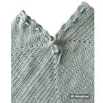 American Vintage Vintage Handmade Hippie crochet Poncho in green with neck scarf size medium Photo 7