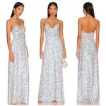 💕FAVORITE DAUGHTER💕 The Satin Blackberry Dress Poppy Floral Print Medium NWOT Blue Photo 7