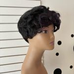 Black short, curly wig with purple streaks Size undefined Photo 11