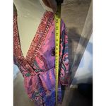 Vintage maxi dress sz M vacation resort Cleopatra Pink Long V Neck Size M Photo 5