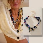 Free People Ariana Ost Alpha Choker in Navy NWT Shell Bohemian Gypsy Necklace Photo 1