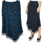 ALFANI Black/Teal Floral Midi Skirt NEW 4 Black Photo 1