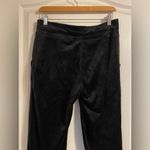 DKNY Sport Black Velvet Velour Y2K Wide Leg Rhinestone Logo Lounge Pants Size Sm Photo 3
