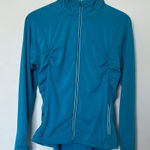 Athleta Half Mile Hoodie Full Zip Blue Slim Fit Jacket Size Medium Photo 0