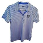 ep pro Golf Polo Shirt Blue White Stripes Photo 0