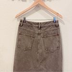 Ena Pelly Olive Green Maxi Denim Skirt in Olive Green / Grey Size 26 NWOT Photo 3